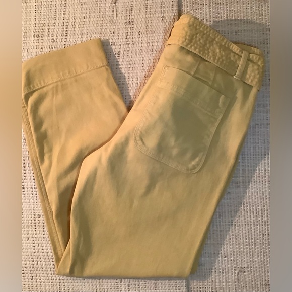 LOFT‎ Petite Pants Cropped Petite Pants High Waist Belted Pants - Picture 11 of 15